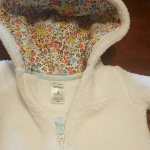 Carter's 3m sherpa coverall hoody zip